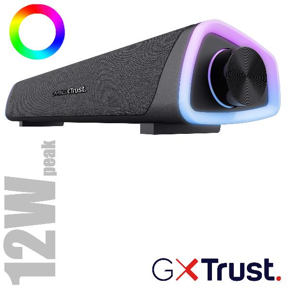 Soundbar gaming RGB con onda arcobaleno
